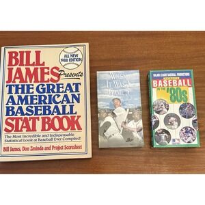 Bill James Stat Book 1988, When It Was a Game 3 VHS, Baseball‎ in the '80's VHS